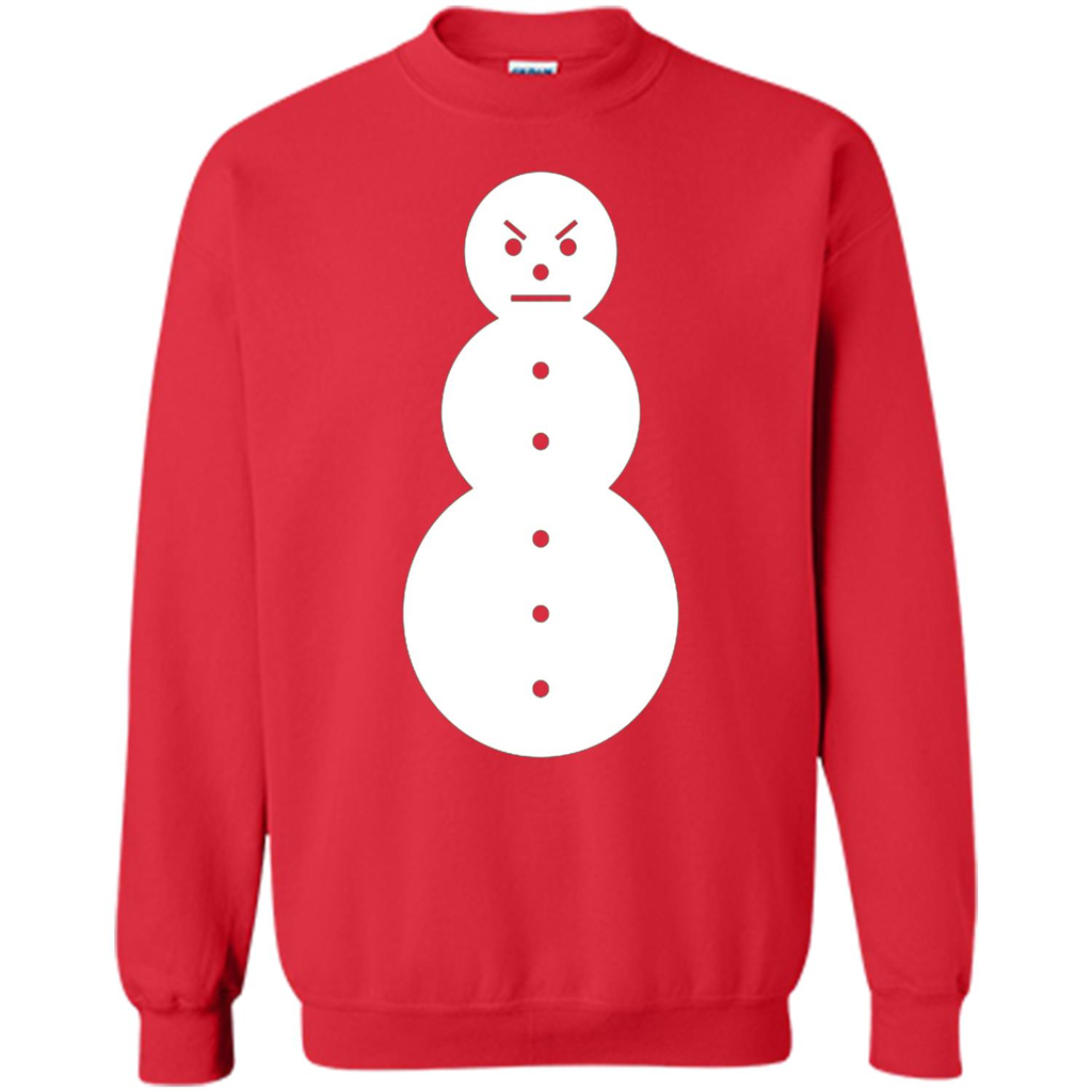 Christmas T-shirt Angry Snowman T Shirt Red