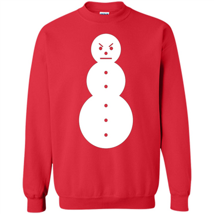 Christmas T-shirt Angry Snowman T Shirt Red