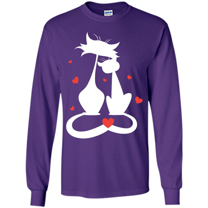 Cat Lover T-shirt Cat Couples Purple