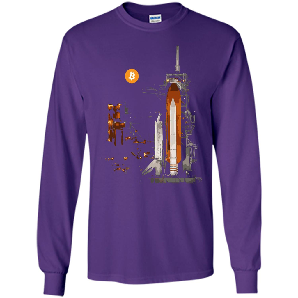 Bitcoin T-Shirt Crypto Shirt Blockchain T-shirt Moon Purple