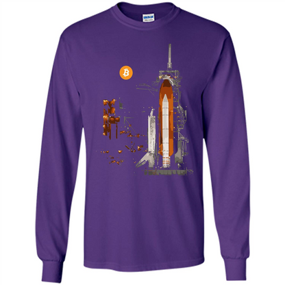Bitcoin T-Shirt Crypto Shirt Blockchain T-shirt Moon Purple