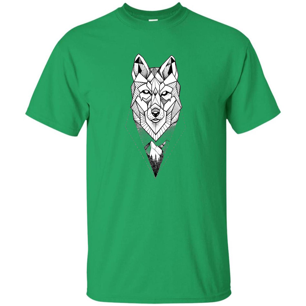 Wolf Moon Mountain Dreamcatcher Bohemian Spirit T-shirt Irish Green