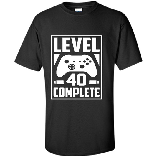 Birthday T-shirt Level 40 Complete Black