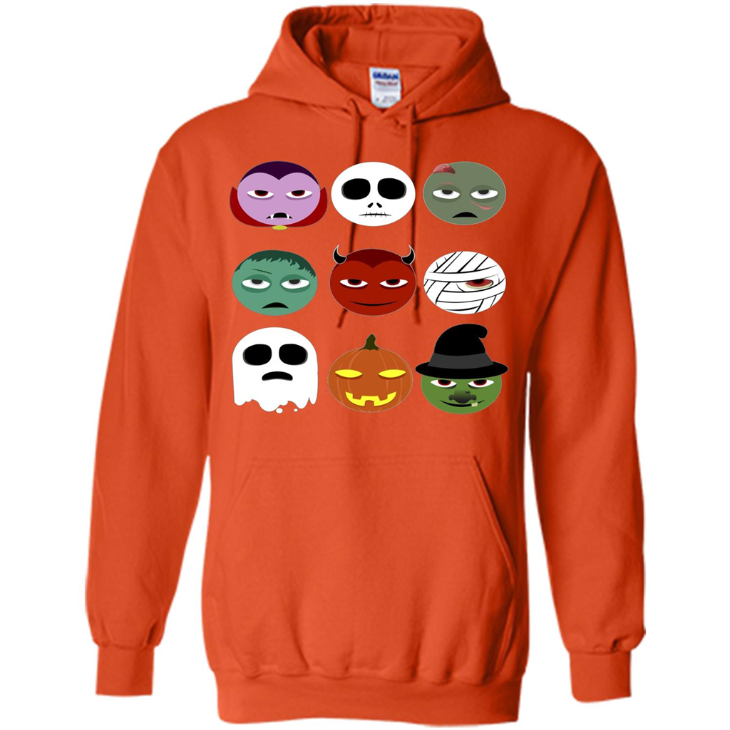 Halloween Emoji T-shirt Orange