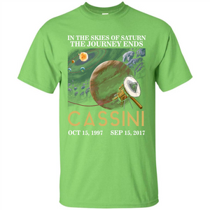 Cassini Grand Finale T-shirt In The Skies Of Saturn T-shirt