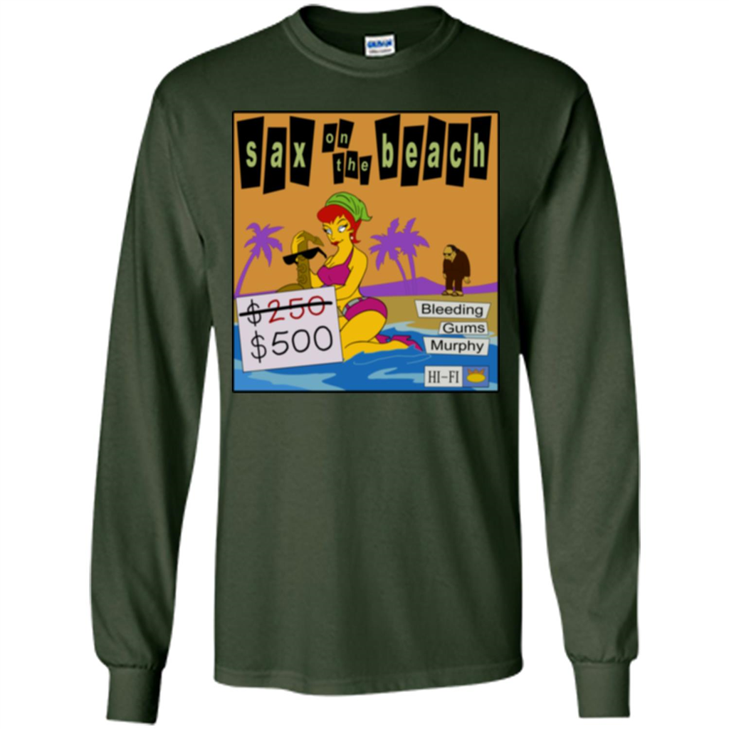 Sax on the Beach Discount Edition T-shirt Forest Green