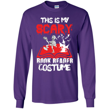 Halloween T-shirt This Is My Scary Book Reader Costume T-shirt Purple
