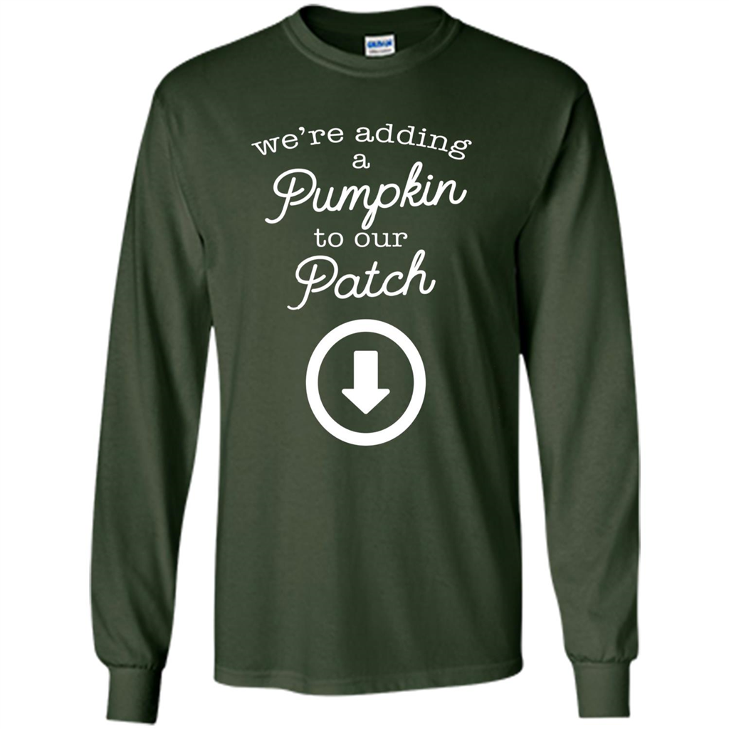 Halloween Maternity Costume Autumn Pumpkin Patch T-Shirt Forest Green