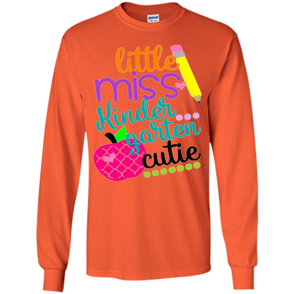 School Kids Daughter Little Miss Kindergarten Cutie T-shirt Orange