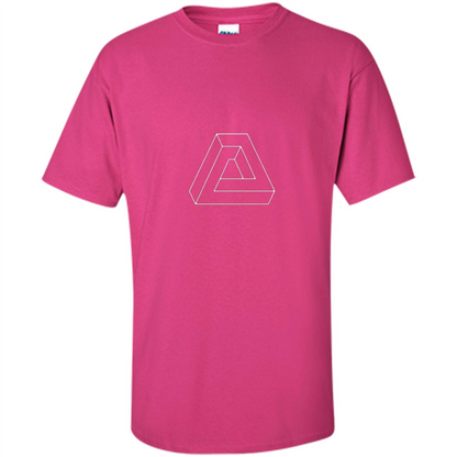 Optical Illusion - Impossible Figure T-shirt Heliconia