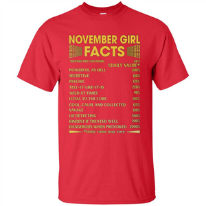 November Girl Facts T-shirt Birthday Gift T-shirt