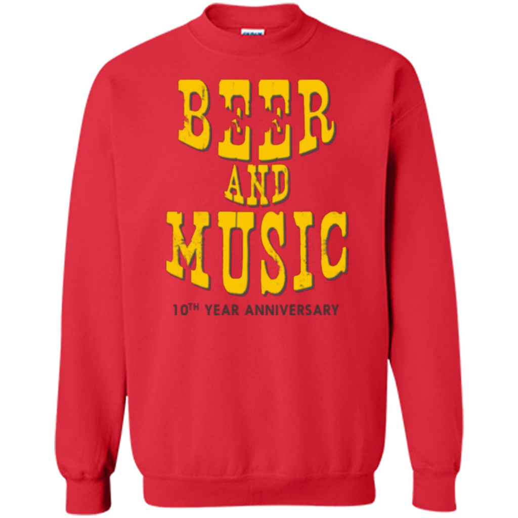 Beer And Music 10th Year Anniversary T-shirt Red