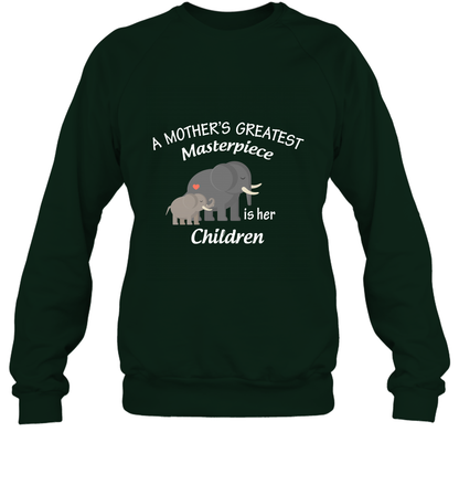 A Mothers Greatest Masterpiece Is Her Children Elephants Family Shirt Sweatshirt Forest