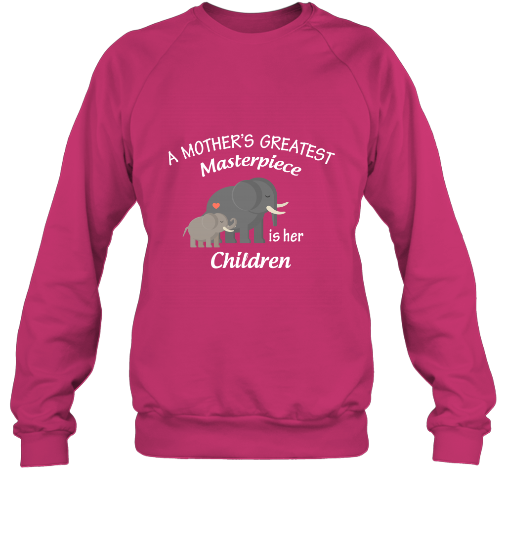 A Mothers Greatest Masterpiece Is Her Children Elephants Family Shirt Sweatshirt Heliconia