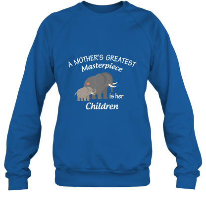 A Mothers Greatest Masterpiece Is Her Children Elephants Family Shirt Sweatshirt Royal