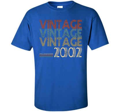 Retro Classic Vintage 2002 - 15th Gift 15 Yrs Years Old cool shirt Royal