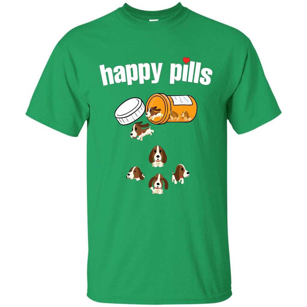 Dog Lover T-shirt Happy Pills T-shirt Irish Green