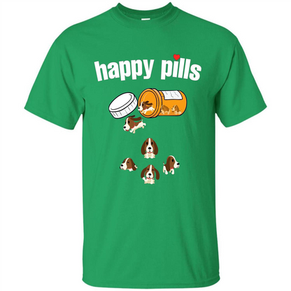 Dog Lover T-shirt Happy Pills T-shirt Irish Green