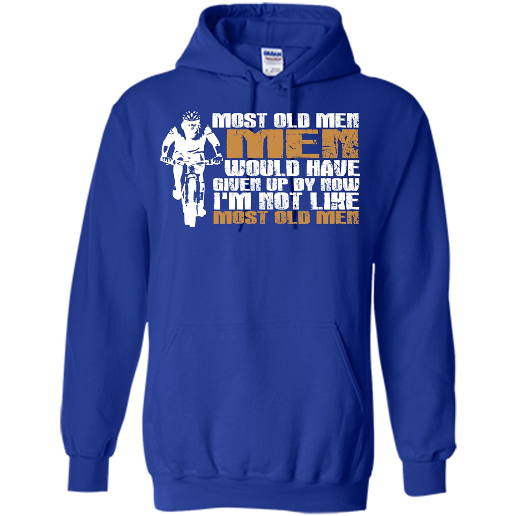 Bicycle Man T-shirt Most Old Men Would Have Given Up By Now I'm Not Like Most Old Men Royal