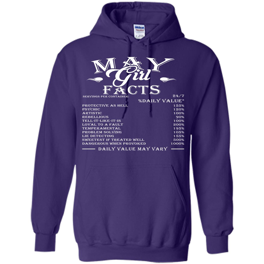 May Girl Facts T-shirt Purple
