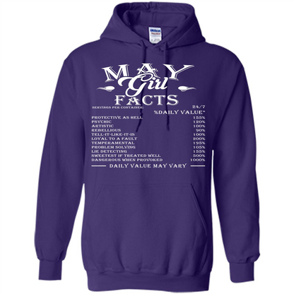 May Girl Facts T-shirt Purple