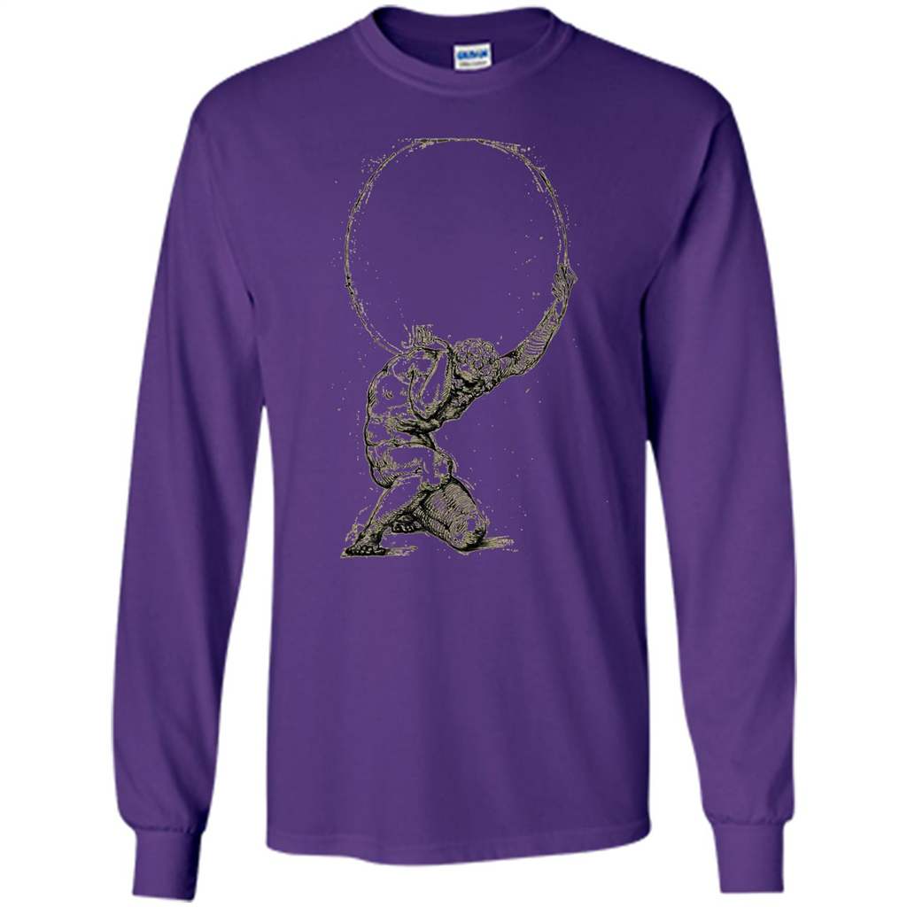 Atlas Greek Mythology Greece T-Shirt Purple