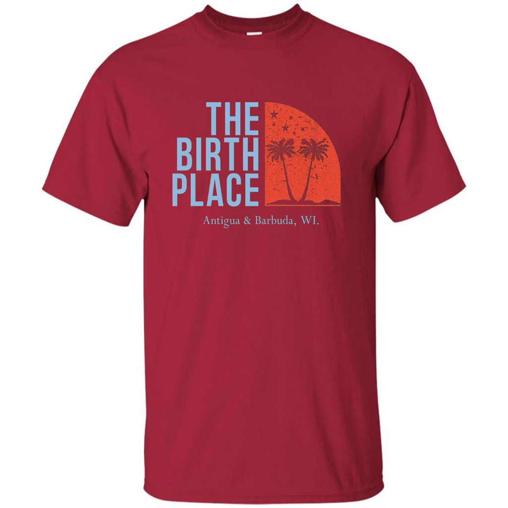 The Birth Place Antigua and Barbuda, WL T-shirt Cardinal