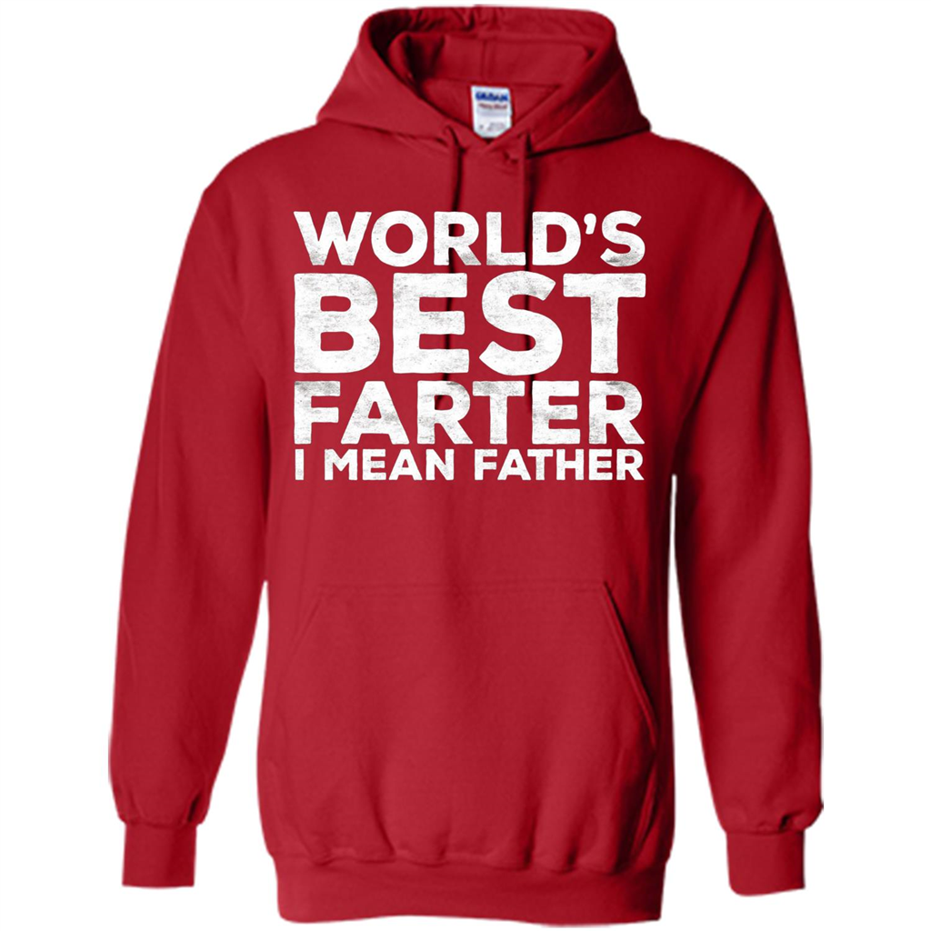 Fathers Day T-shirt World's Best Farter I Mean Father Red