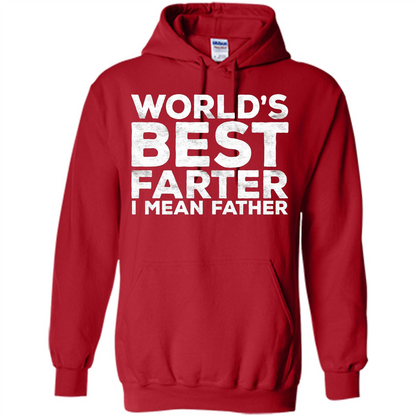 Fathers Day T-shirt World's Best Farter I Mean Father Red