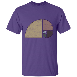 Distressed Geometric Fibonacci Spiral T-sihrt