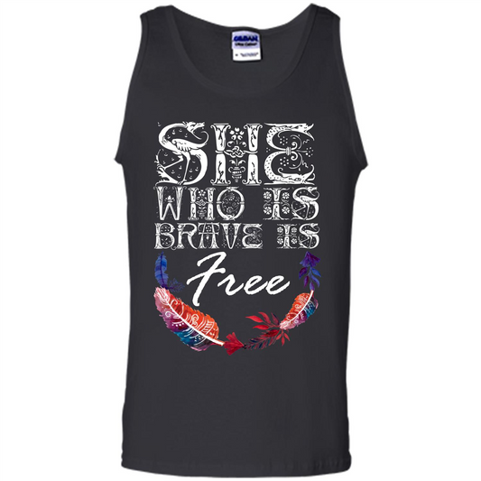 She Is Brave Is Free T-shirt Black