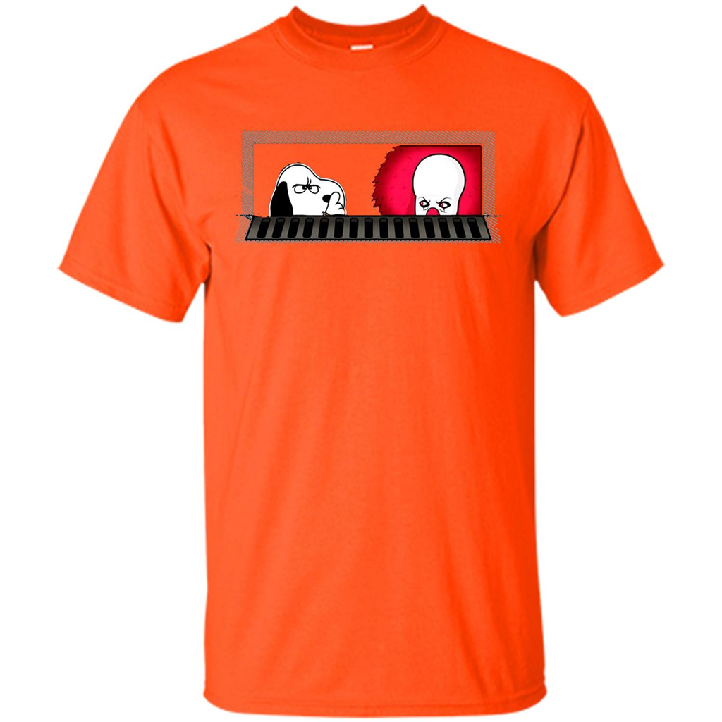 Movie T-shirt Snoopy Vs It T-shirt Orange