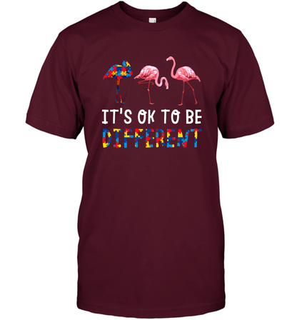 It's Ok To Be Different Autism Awareness Shirt T-Shirt Maroon
