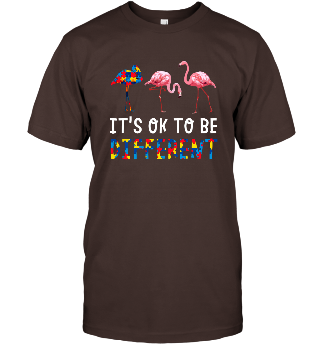 It's Ok To Be Different Autism Awareness Shirt T-Shirt Dark Chocolate