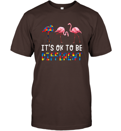 It's Ok To Be Different Autism Awareness Shirt T-Shirt Dark Chocolate