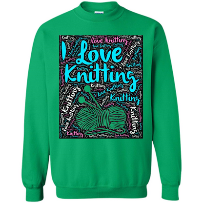 Knitting Wordcloud Knitter T-shirt Love Knitting