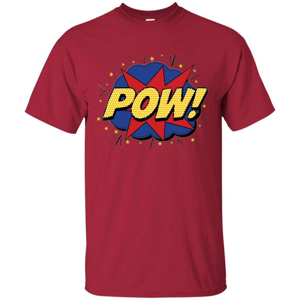 POW Comic Book Bubble T-shirt Cardinal