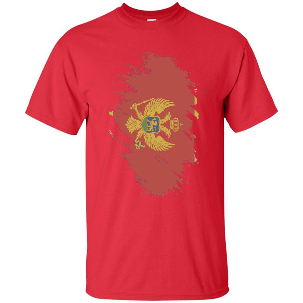 Flag of Montenegro T-shirt National Montenegrin Red