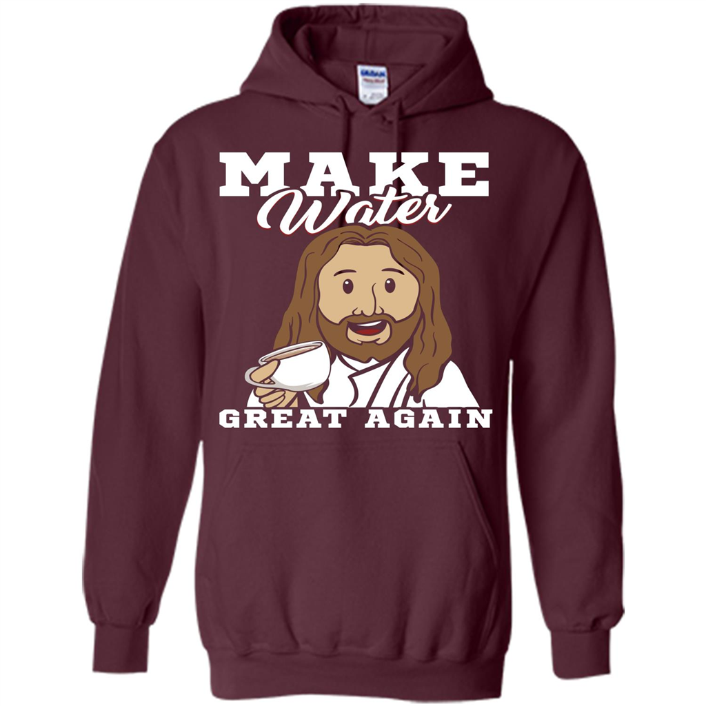 Jesus T-Shirt Make Water Great Again Maroon