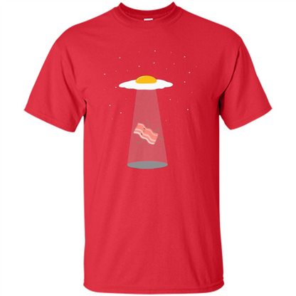 Cute Funny Bacon And Eggs UFO Red