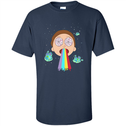 Cartoon Lovers T-shirt Space Morty Navy