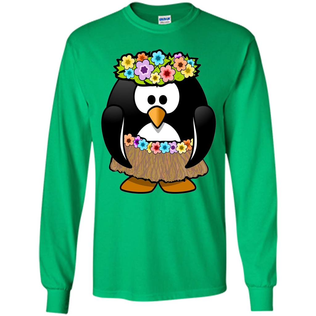 Hawaiian Hula Cartoon Penguin T-shirt