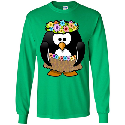 Hawaiian Hula Cartoon Penguin T-shirt