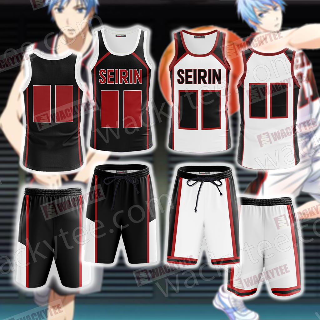 Kuroko's Basketball - Seirin - White Customized Number Unisex Beach Shorts