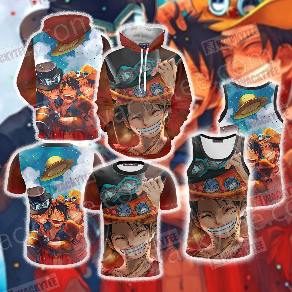 One Piece Luffy Ace Sabo Unisex 3D T-shirt