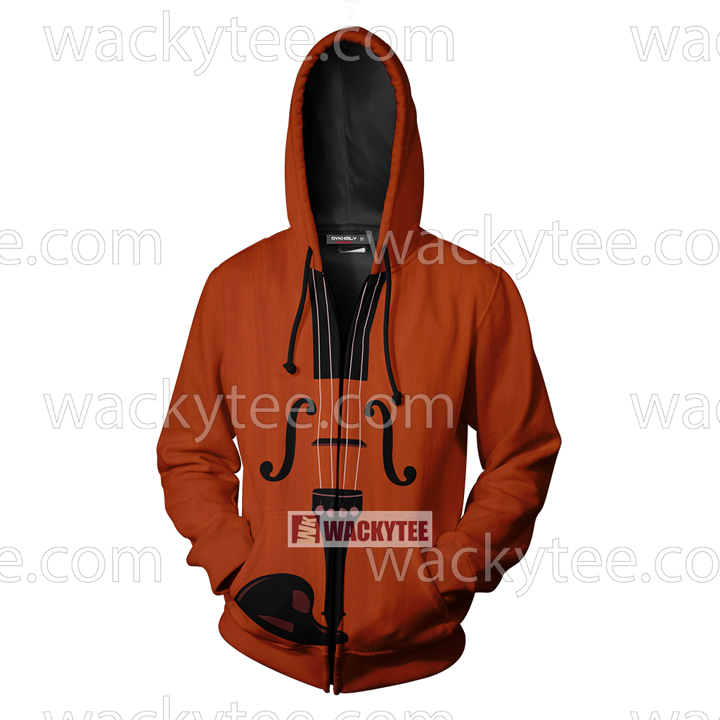 Violin Zip Up Hoodie Jacket