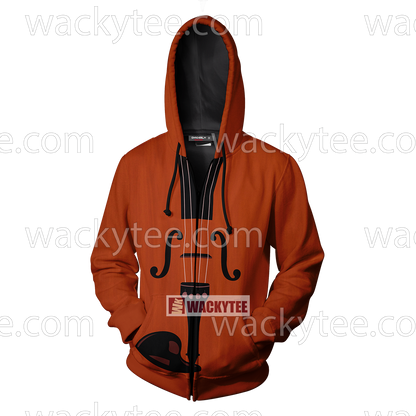 Violin Zip Up Hoodie Jacket