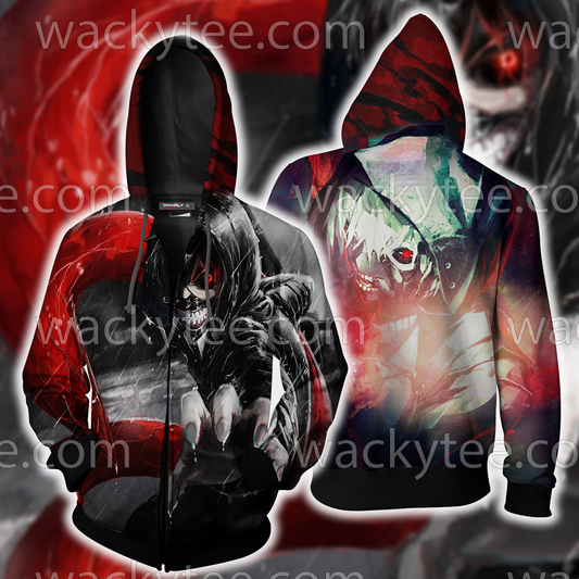 Tokyo Ghoul Kaneki Ken Cosplay New Look Zip Up Hoodie Jacket