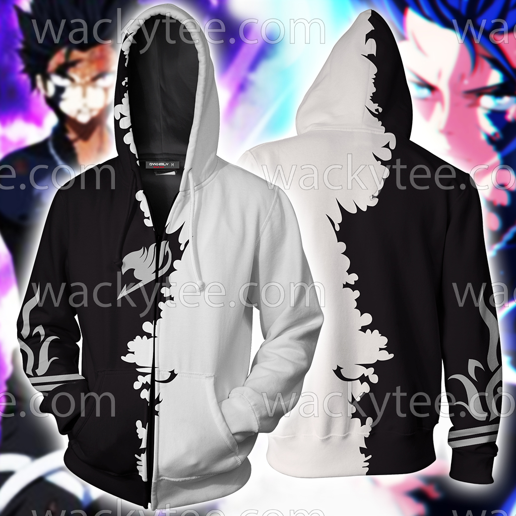 Fairy Tail Gray Fullbuster New Look Cosplay Zip Up Hoodie Jacket 4XL