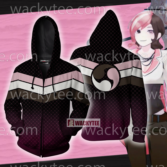 RWBY Neo Neopolitan Cosplay Zip Up Hoodie 4XL